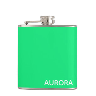 Aurora green color name flask