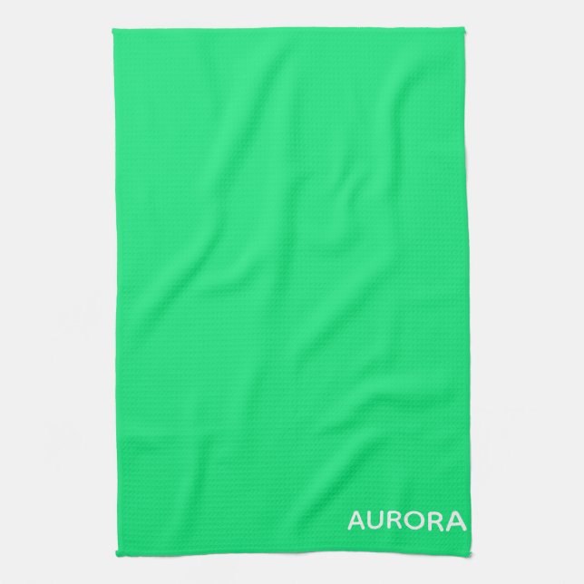 Aurora green color name kitchen towel (Vertical)