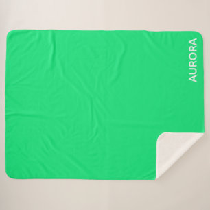 Aurora green color name sherpa blanket