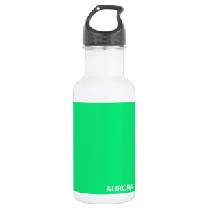 Aurora green color name stainless steel water bottle
