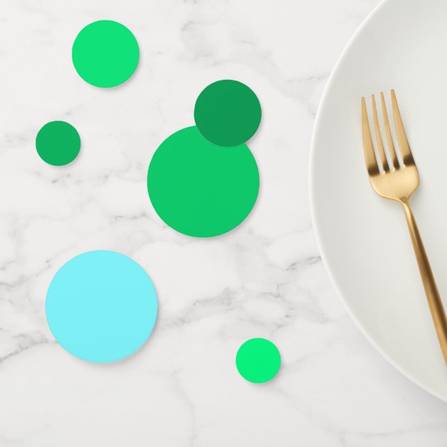 Aurora Green to Electric Blue Gradient Table Confetti (Group)