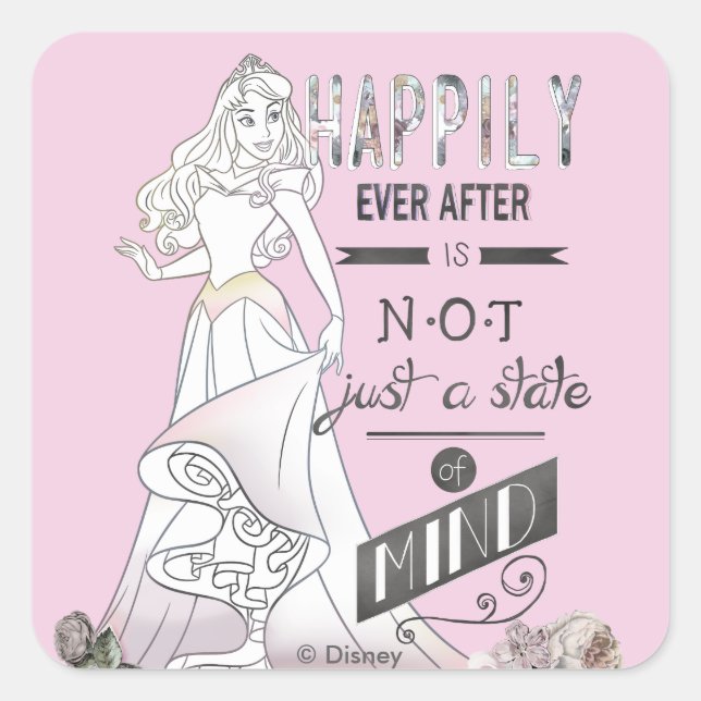 Aurora - Happily Ever After Square Sticker (Front)