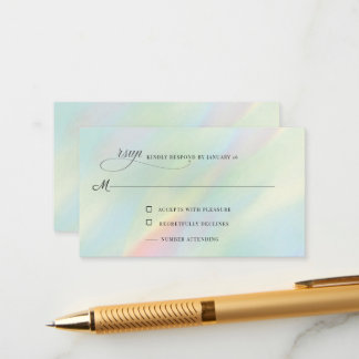 Aurora Holographic RSVP Enclosure Card