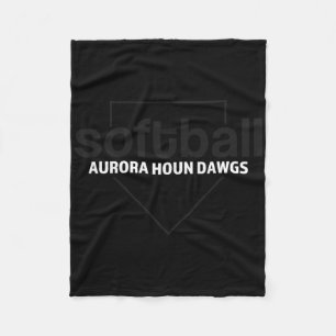 Aurora Houn Dawgs Softll Home Plate Fleece Blanket