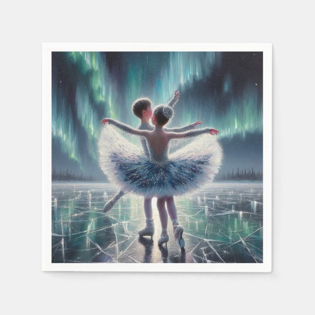 Aurora Ice Ballet Napkins (Front)