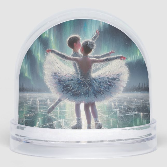 Aurora Ice Ballet Snow Globe (Front)