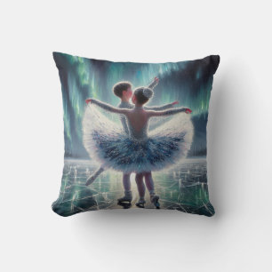 Aurora Ice Ballet Throw Pillow