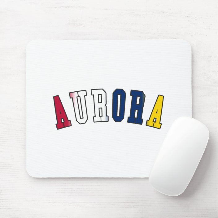 Aurora in Colorado State Flag Colors Mousepad