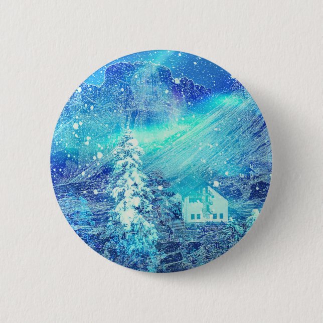 Aurora In Valleys Button (Front)