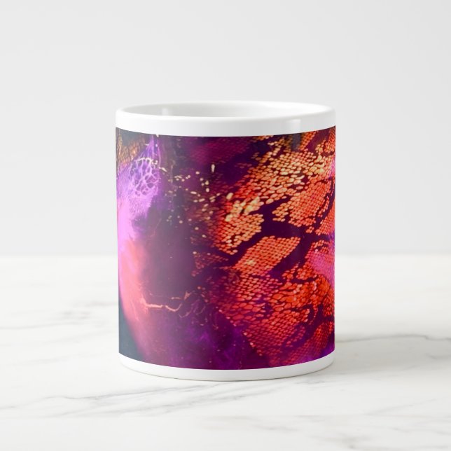 Aurora-Inspired Luxury Art Giant Coffee Mug (Front)