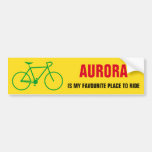 [ Thumbnail: "Aurora Is My Favourite Place to Ride" (Canada) Bumper Sticker ]
