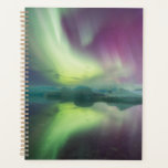 Aurora Lights in Lagoon | Jokulsarlon, Iceland Planner<br><div class="desc">This amazing Danita Delimont photo features Aurora lights reflecting in a lagoon Jokulsarlon, Iceland.</div>