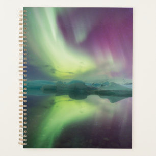 Aurora Lights in Lagoon   Jokulsarlon, Iceland Planner