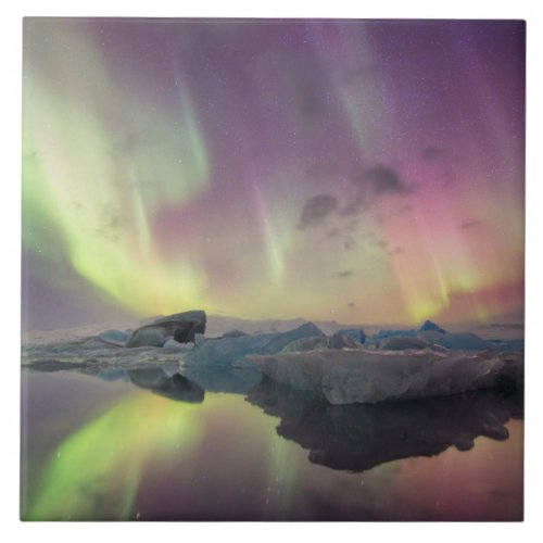 Aurora Lights Reflect in Lagoon Ceramic Tile