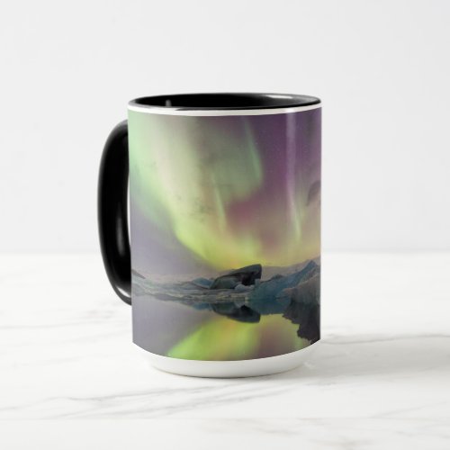 Aurora Lights Reflect in Lagoon Mug