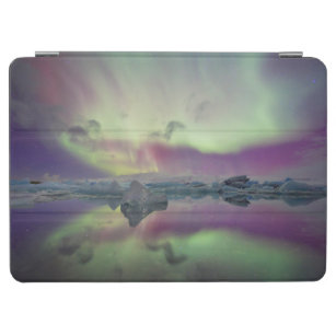 Aurora Lights Reflect Lagoon   Iceland iPad Air Cover