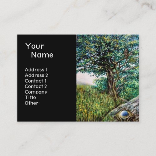 AURORA  MAGIC TREE green blue black Business Card