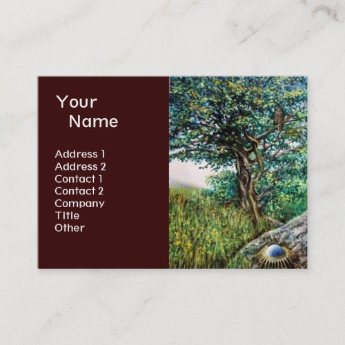 AURORA  MAGIC TREE green blue Business Card