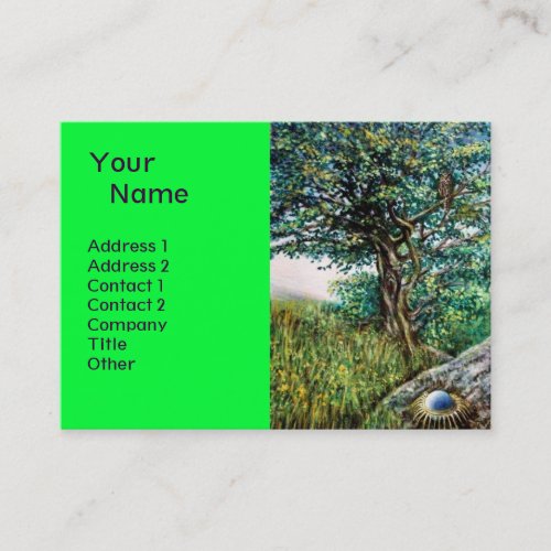 AURORA  MAGIC TREE green blue Business Card