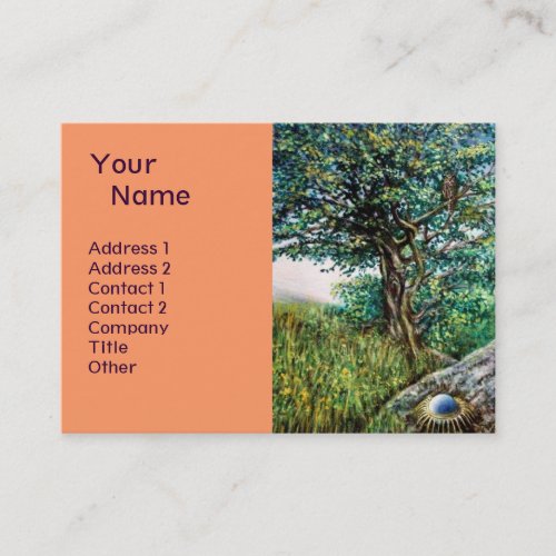 AURORA  MAGIC TREE green blue pink Business Card