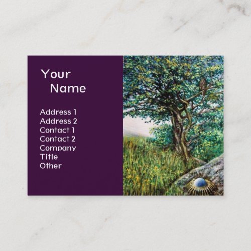 AURORA  MAGIC TREE green blue purple Business Card