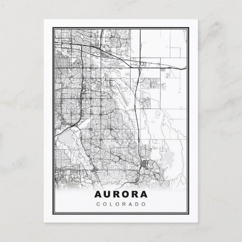 Aurora Map Postcard