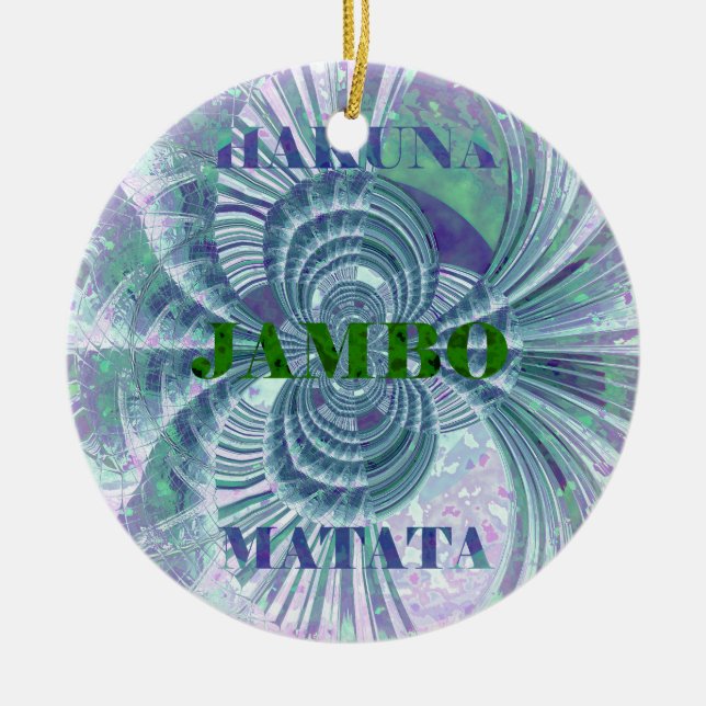 Aurora Matata Art Print Ceramic Ornament (Front)