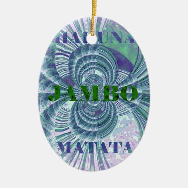 Aurora Matata Art Print Ceramic Ornament (Front)
