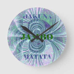 Aurora Matata Art Print Round Clock