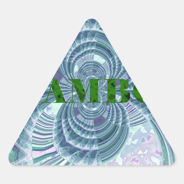 Aurora Matata Art Print Triangle Sticker (Front)