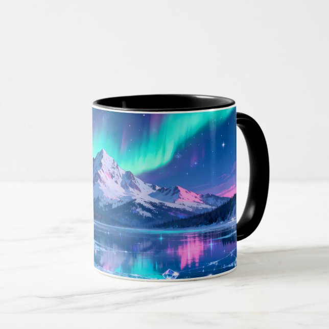 Aurora Mountain Reflection Mug (Front Right)
