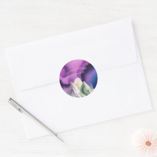 Aurora Mountain Wedding Classic Round Sticker