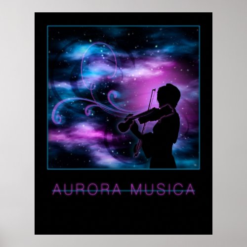 Aurora Musica Violinist Poster