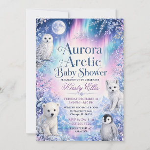 Aurora Night Baby Shower Invitation