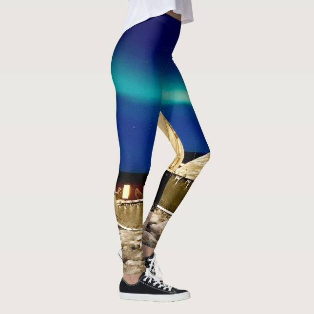 Aurora Northern Light Kangerlussuaq Greenland Leggings (Right)