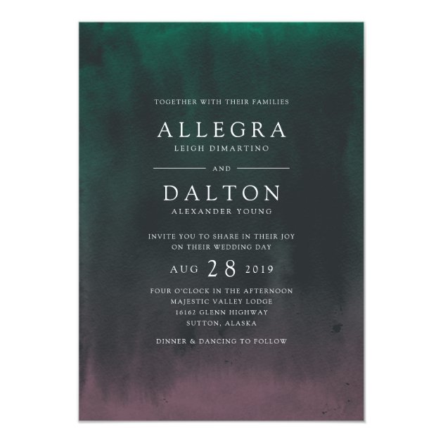 Aurora | Northern Lights Wedding Invitation