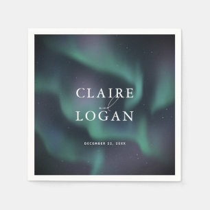 Aurora Northern Lights Wedding Napkins