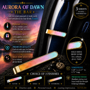 Aurora of Dawn Gold Finish Tie Bar