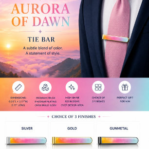Aurora of Dawn Gold Finish Tie Bar