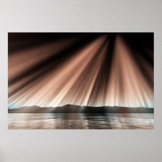 Aurora on surface poster