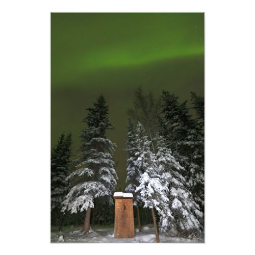 Aurora Over the Outhouse Photo Print