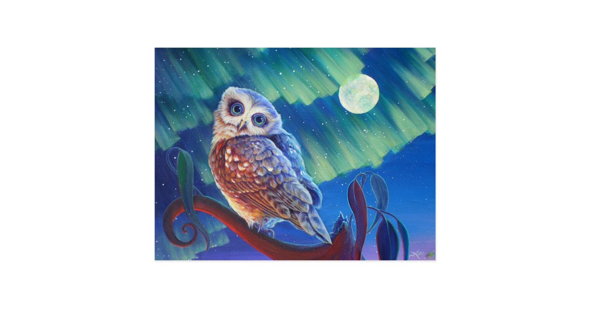 Aurora Owl Postcard | Zazzle.com