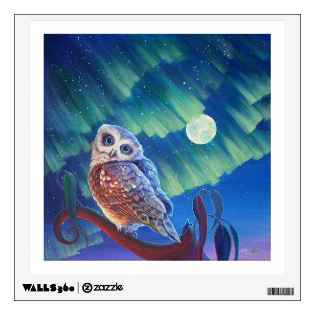 Aurora Owl. Wall Decal (Front)