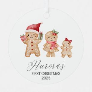 Aurora Personalized Baby's First Christmas Metal Ornament