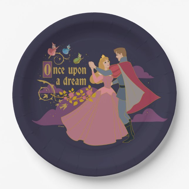Aurora & Phillip Once Upon a Dream Waltz Paper Plates (Front)