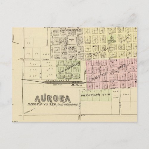 Aurora Phillips an Hampton Nebraska Postcard