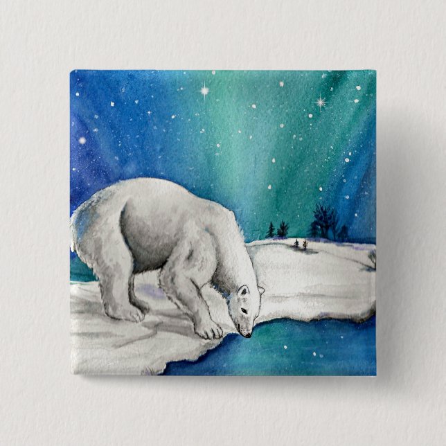 Aurora Polar Bear Button (Front)