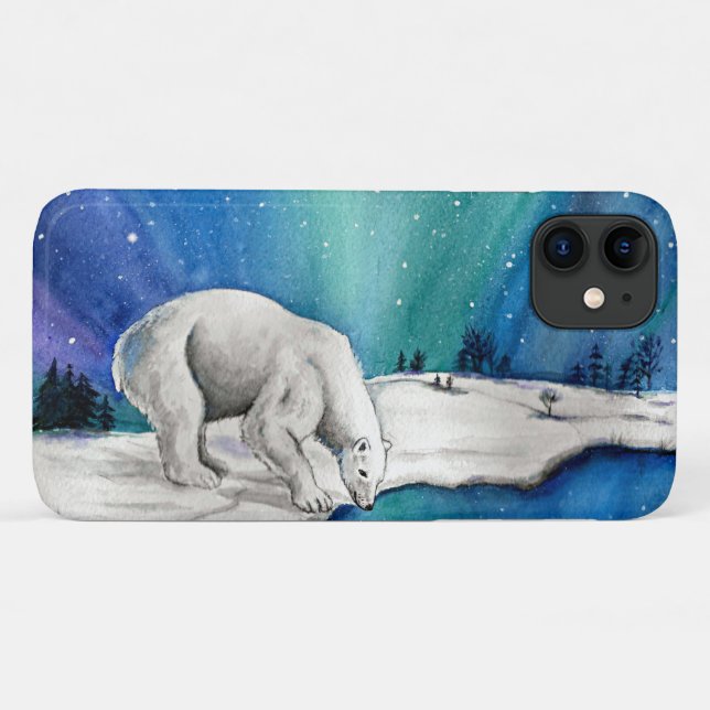 Aurora Polar Bear Case-Mate iPhone Case (Back (Horizontal))