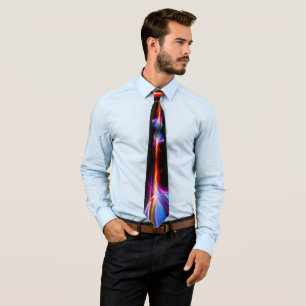 Aurora rainbow lights neck tie