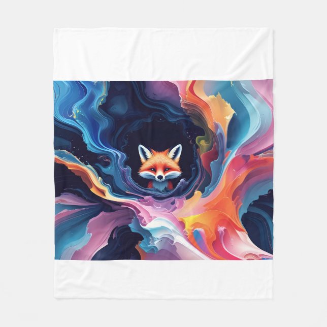 "Aurora’s Spirit" Fleece Blanket (Front)
